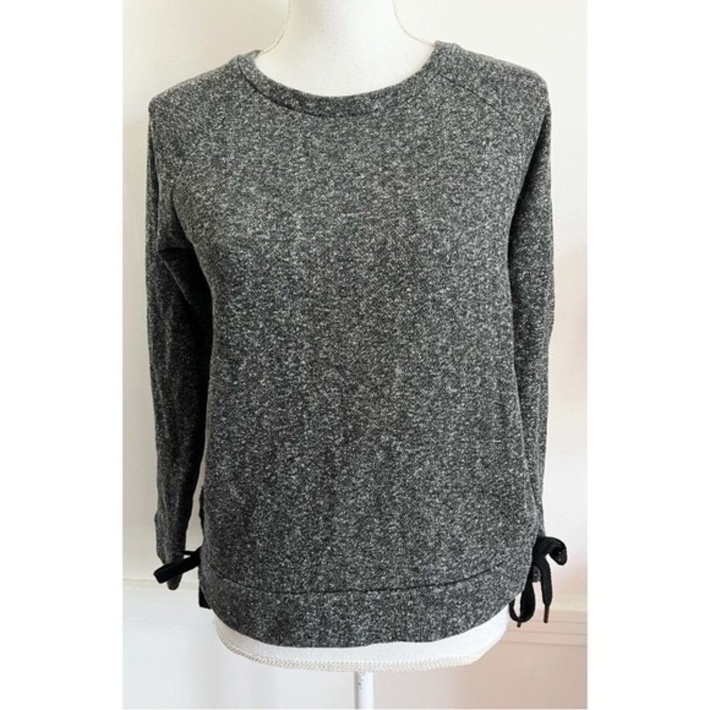 ABS Allen Schwartz • Grey Black Lace Up Side Sweatshirt